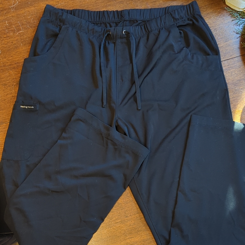 Healing Hands drawstring straight leg scrub pants